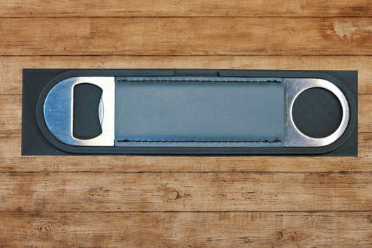 Bottle opener jig for laser engraving