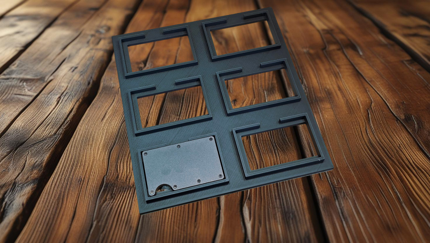 Wallet jig for laser engraving (2x3)